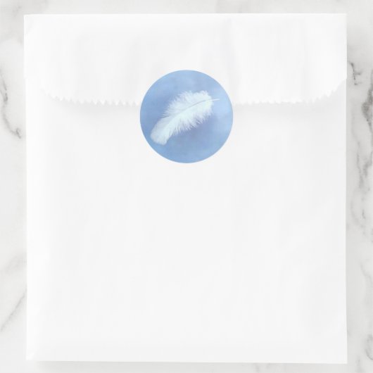 Floating white feather Sticker (Tasche)