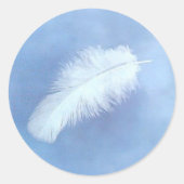 Floating white feather Sticker (Vorderseite)