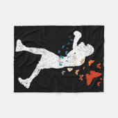 Floating wie Butterfly Sting Bee Boxer Liebe Boxin Fleecedecke (Vorderseite (Horizontal))