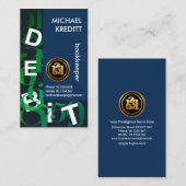 Floating-Zahlen Debit Letters Buchhaltung Visitenkarte (Vorne/Hinten)