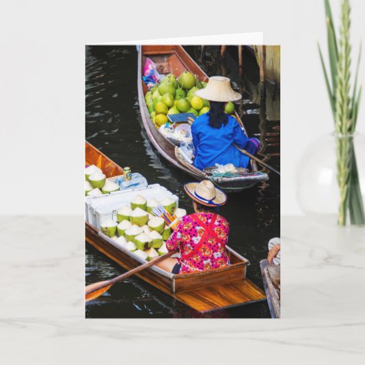 Floatmarkt in Bangkok Karte (Vorderseite)