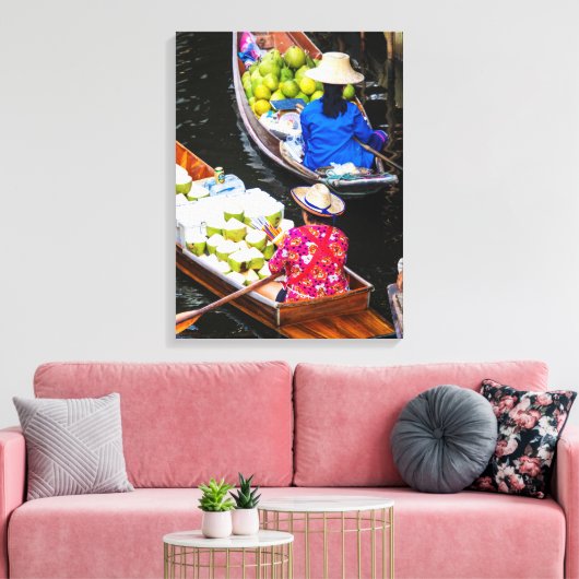 Floatmarkt in Bangkok Leinwanddruck (Insitu (Wohnzimmer))
