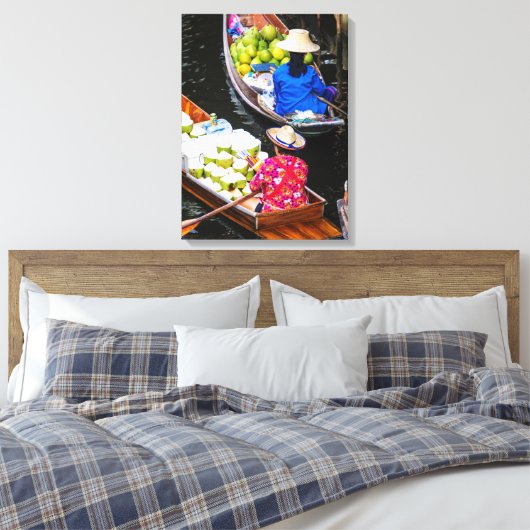 Floatmarkt in Bangkok Leinwanddruck (Insitu (Schlafzimmer))