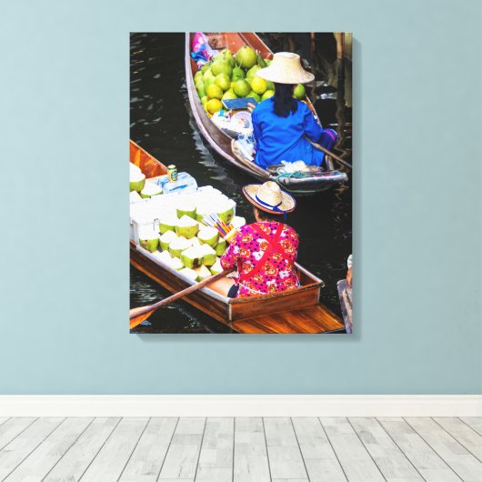 Floatmarkt in Bangkok Leinwanddruck (Insitu (Holzboden))