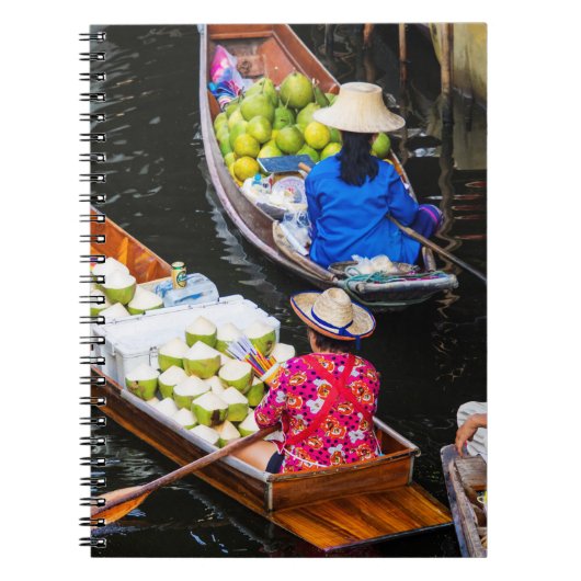 Floatmarkt in Bangkok Notizblock (Vorderseite)