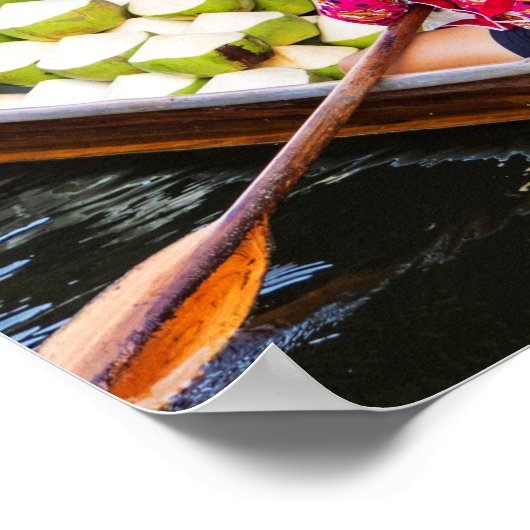 Floatmarkt in Bangkok Poster (Ecke)