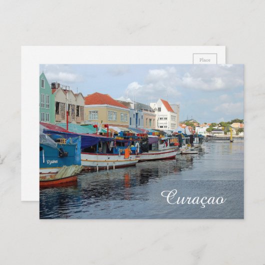 Floatmarkt in Curacao Postkarte (Vorne/Hinten)