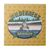 Floatplane Luftfahrt-Wildnis Fliese (Vorderseite)