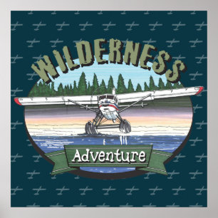 Floatplane Luftfahrt-Wildnis Poster