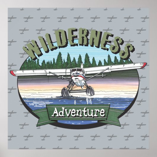 Floatplane Luftfahrt-Wildnis Poster (Vorne)