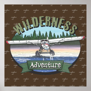 Floatplane Luftfahrt-Wildnis Poster
