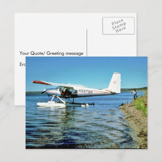 Floatplane N99798 auf Grafitsee Postkarte (Vorne/Hinten)