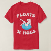 Floats und Hoes Funny Float Trip Tubing Fluss Floß T-Shirt (Design vorne)