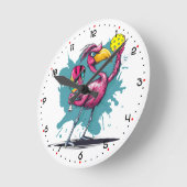 Flock Around and Find Out Pickleball Runde Wanduhr (Winkel)