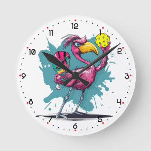 Flock Around and Find Out Pickleball  Runde Wanduhr