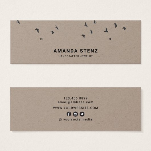 ©Flock Birds Earring Hoops Studs Display Card (Vorne & Hinten)