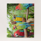 Flock der farbenfrohen Ara Parrots Puzzle (Vertikal)