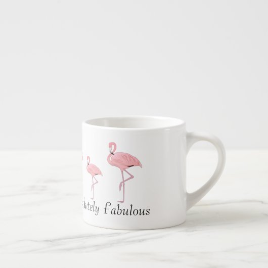 Flock des rosa Flamingos-Individuellen Namens Espressotasse (Rechts)