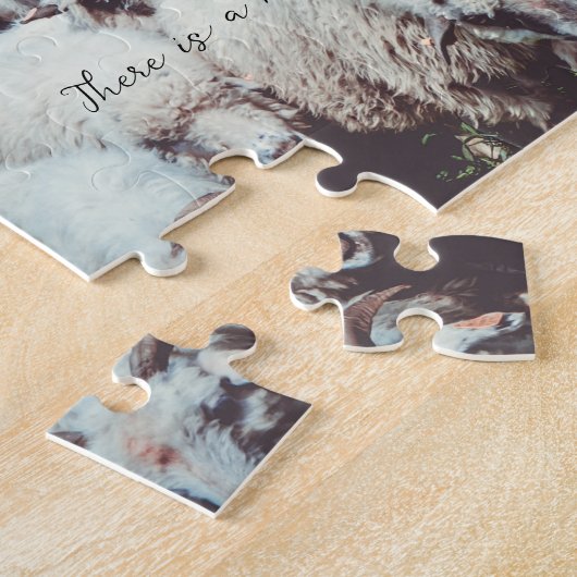 Flock flauschiger Schafe Puzzle (Seite)