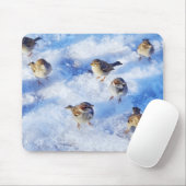 Flock House Sparrows "Passer domesticus" on Mousepad (Mit Mouse)