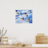 Flock House Sparrows "Passer domesticus" on Poster (Küche)