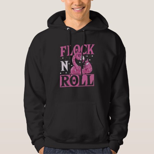 Flock n Roll Flamingo Rock and Roll Hoodie (Vorderseite)