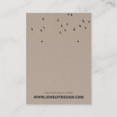 ©Flock of Birds Kraft Earring Juwelry Display Visitenkarte (Vorderseite)