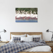Flock of flamingos wading , Frankreich Leinwanddruck (Insitu (Schlafzimmer))