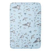 Flock of Fly Swallow Birds Illustration Badematte (Vorderseite Vertikal)