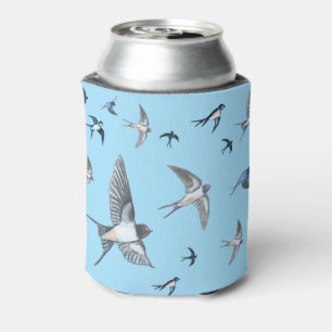 Flock of Fly Swallow Birds Illustration Dosenkühler