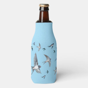 Flock of Fly Swallow Birds Illustration Flaschenkühler