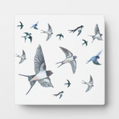 Flock of Fly Swallow Birds Illustration Fotoplatte (Vorderseite)