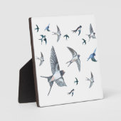Flock of Fly Swallow Birds Illustration Fotoplatte (Vorderseite)