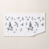 Flock of Fly Swallow Birds Illustration Handtuch (Handtuch)