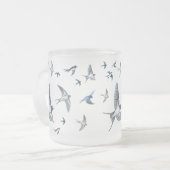 Flock of Fly Swallow Birds Illustration Mattglastasse (Vorderseite Links)