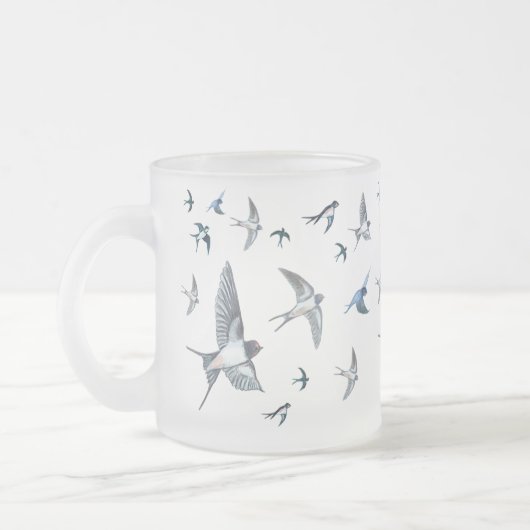 Flock of Fly Swallow Birds Illustration Mattglastasse (Links)