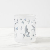 Flock of Fly Swallow Birds Illustration Mattglastasse (Mittel)