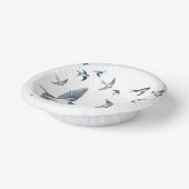 Flock of Fly Swallow Birds Illustration Pappteller (Gewinkelt)