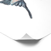 Flock of Fly Swallow Birds Illustration Poster (Ecke)