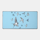 Flock of Fly Swallow Birds Illustration Schreibtischunterlage (Vorderseite)
