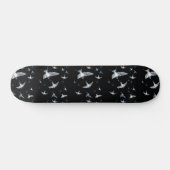 Flock of Fly Swallow Birds Illustration Skateboard (Horizontal)