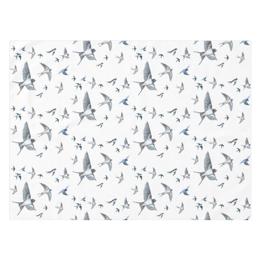 Flock of Fly Swallow Birds Illustration Tischdecke (Vorderseite (Horizontal))