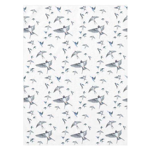 Flock of Fly Swallow Birds Illustration Tischdecke (Vorderseite)