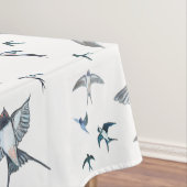 Flock of Fly Swallow Birds Illustration Tischdecke (Beispiel)
