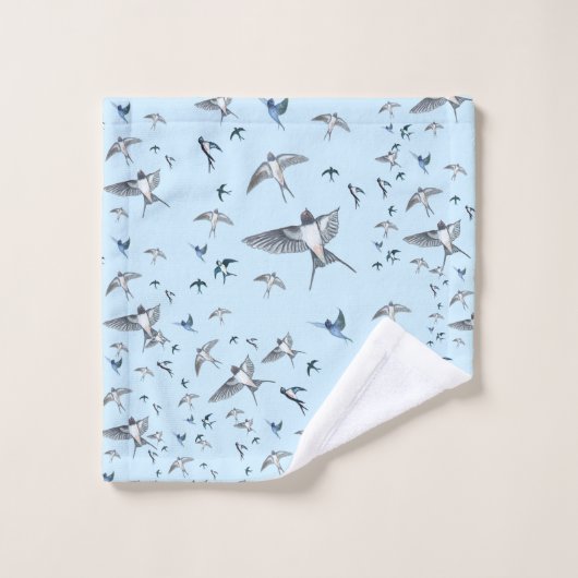 Flock of Fly Swallow Birds Illustration Waschlappen (Waschlappen)