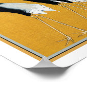 Flock of Japanese Red Crown Crane von Ogata Korin Poster (Ecke)