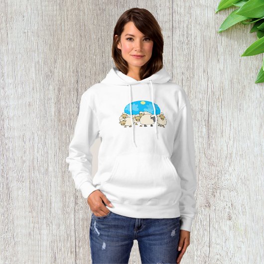 Flock of Sheep Womens Hoodie