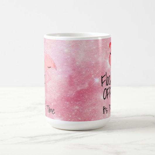 Flock Off Funny Pink Flamingo Kaffeetasse (Mittel)