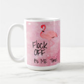 Flock Off Funny Pink Flamingo Kaffeetasse (Links)