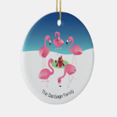 Flock um das Campfire Rosa Flamingos Urlaub Keramik Ornament (Rechts)